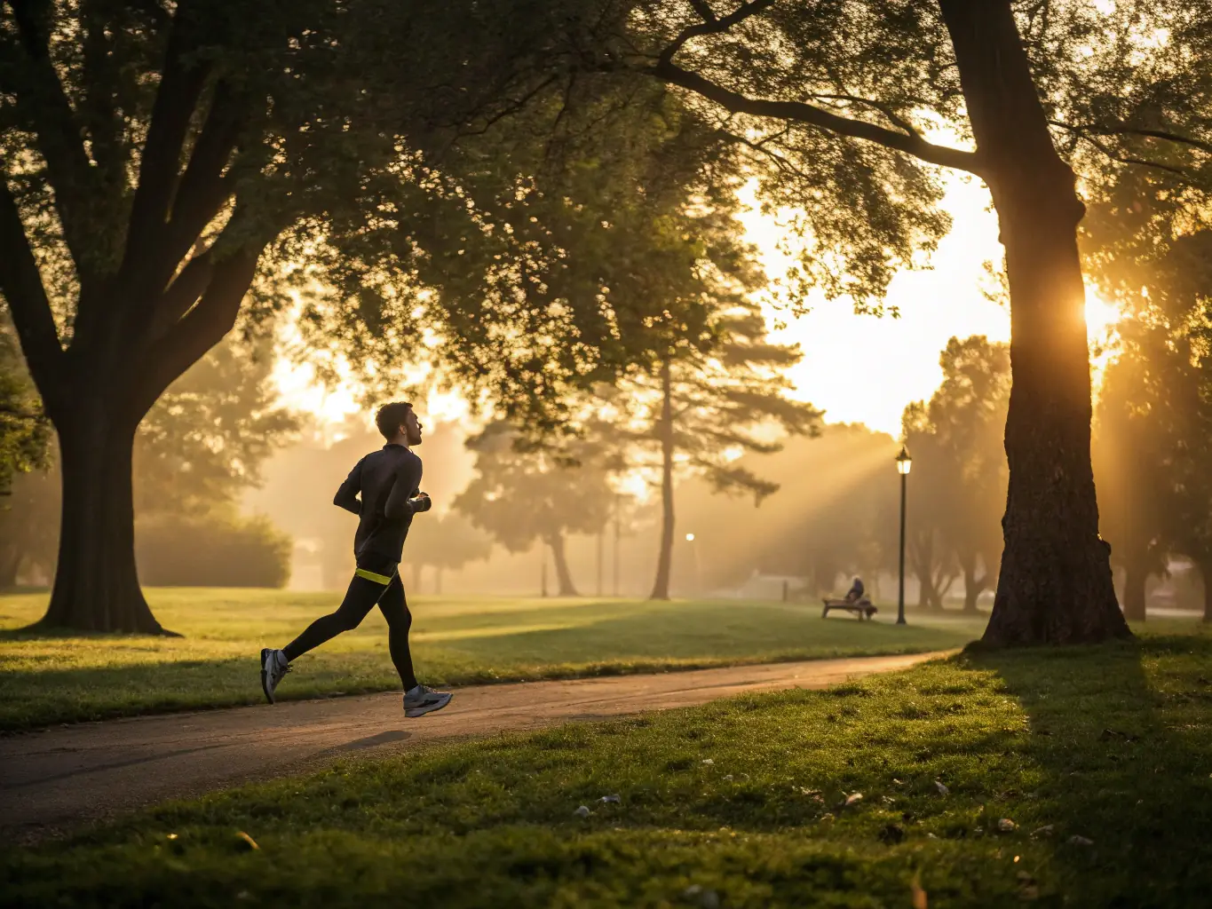 An image of a person happily exercising outdoors, representing the importance of physical activity for heart health, with a subtle PureHeart Wellness logo in the corner.