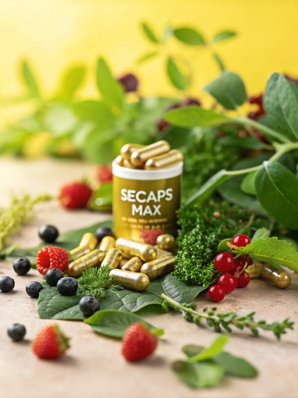 A close-up shot of natural supplement bottles with heart-healthy ingredients, showcasing the role of supplements in preventive care.